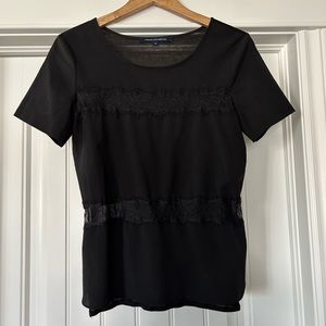 French connection black t shirt